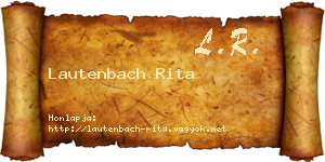 Lautenbach Rita névjegykártya